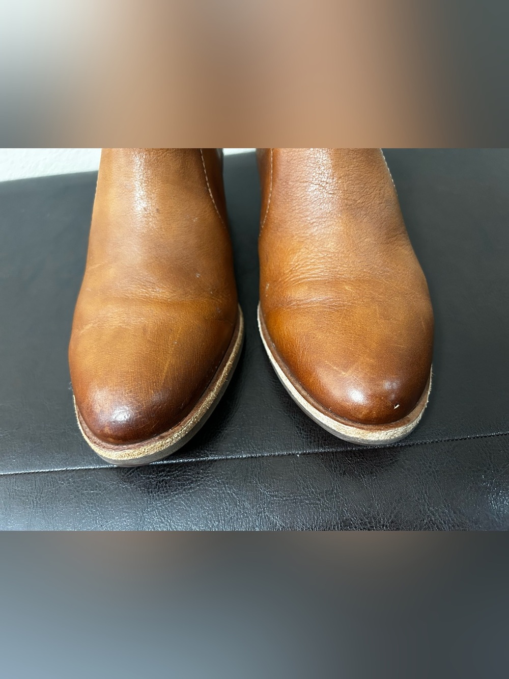 Kork-Ease Rubi Rum Tan Cognac - size 8.5M Women’s Leather Boot Heel Back zipper - Picture 5 of 10